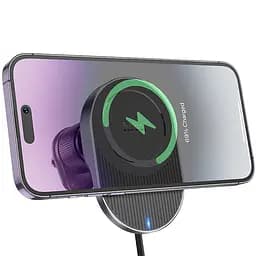 Автотримач з БЗП Hoco HW12 Guardian magnetic (air outlet) Black / Gray - мініатюра 4