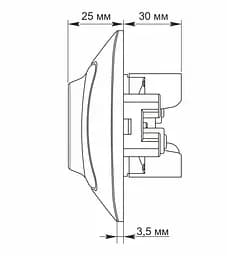 Розетка Titanium Standart подвійна із заземленням біла (TF-ST-SK2G-W) - мініатюра 5