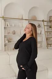 Лонгслів для вагітних та годуючих Avila XL Lullababe Чорний - мініатюра 3