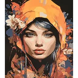 Набір для розпису по номерах Дівчина сонця, Strateg, 40x50 см, VA-4608