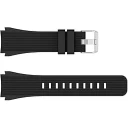 Силіконовий ремінець 22мм GX на смарт-годинник Samsung Gear S3 - чорний L (WB776895)