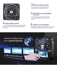 Пульт дистанційного керування RadioMaster TX16S MKII ELRS M2 16-канальний передавач для БПЛА систем FPV чорний (18772) - мініатюра 7