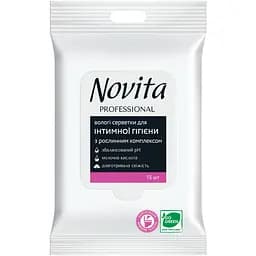 Влажная салфетка для интимной гигиены Novita Professional с растительным комплексом 15шт.