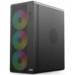 Корпус 2E Credo Plus V510B, черный, без БП, Mid Tower, для ATX/Micro ATX/Mini ITX, 1xType-C/1xUSB 3.0/1xUSB 2.0, макс. CPU