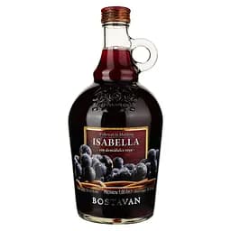 Вино Bostavan Isabella, красное, полусладкое, 12%, 1 л (470473)
