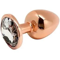 Металлическая анальная пробка Wooomy Tralalo Rose Gold Plug Size M