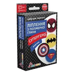 Набір для творчості. Ліплення з полімерної глини "Значки Супергерої" (ПГ-007) PG-007
