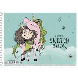 Альбом для малювання Star Принцеса з Єдинорогом бірюзовий 20 аркушів (PB-SC-020-406)
