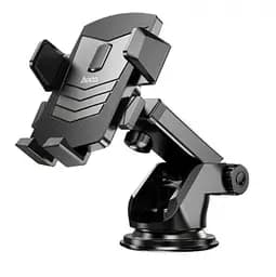 Автомобильный держатель для телефона с зажимами Hoco CA83 автодержатель для телефона на вакуумной присоске Черный