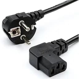 Кабель мережевий ATcom CEE 7/7 євровилка - IEC C13 під кутом 90 градусів 0.75mm 1.8m (15270)