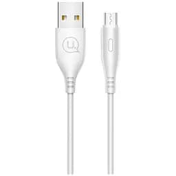 Кабель Usams US-SJ268 U18 Round Micro cable 1m White