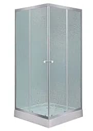 Набор Lidz Душевая кабина Wawel SC90x90.SAT.LOW.FR, квадратная, стекло Frost 4 мм + Душевой поддон Kapielka ST90x90x14