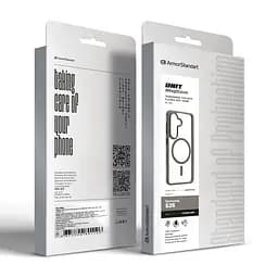 Чехол Samsung Galaxy S26 5G, Unit MagSafe, серый, прозрачный, магсейф, противоударный, магнитный, панель-накладка с поддержкой MagSafe, с поддержкой беспроводной зарядки, TPU+PC, защита всего корпуса, ударопрочный, ArmorStandart (ARM89434) - мініатюра 6