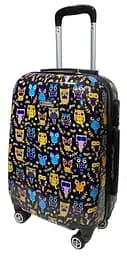 Валіза Worldline Airtex 809 Black Hibou полікарбонат 55×39×20 см S Різнокольорова
