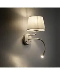 Бра, настінний світильник Tk Lighting 10204 Maja E27+G9 2x15+8W IP20 Wh - мініатюра 2