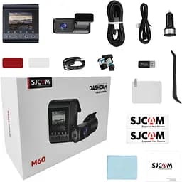 Відеореєстратор SJCAM Dashcam M60 + камера заднього виду, WIFI, GPS, 4K, HDR (6972476162954) - мініатюра 3
