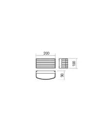 Бра вуличне SEBRA AP LED SMD 15W IP54 DB 3000K(5.1.2) Redo 90039 - мініатюра 2