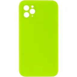 Чохол Epik Silicone Case Square Full Camera Protective AA NOLOGO для Apple iPhone 11 Pro Max 6.5 Салатовий/Neon green