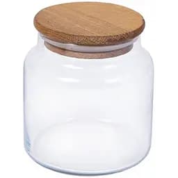 Банка Herevin, з дерев'яною кришкою, 635 мл, прозорий (232007-000)