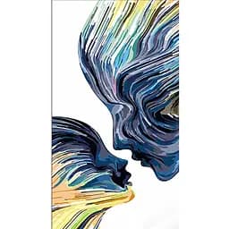 Набір для розпису по номерах Strateg Абстрактні обличчя 50х25 см (WW217)