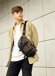 Велика чоловіча поясна сумка бананка для планшета Sambag 38х21 см sum0027305 - мініатюра 2