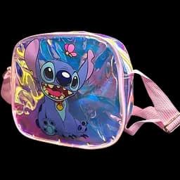 Детская сумка Стич и Ангел голографическая 17×14×6 см (24-493)