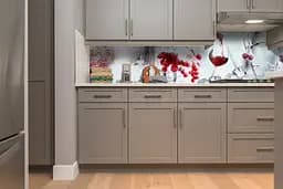 Кухонний фартух Happy Pocket самоклейка Зимовий настрій наклейка вино сніг червоні ягоди 65х250 см Z180339 - мініатюра 3