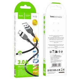 Кабель Hoco Type-C Energy silicone charging data cable X109 1 м 3A - мініатюра 2