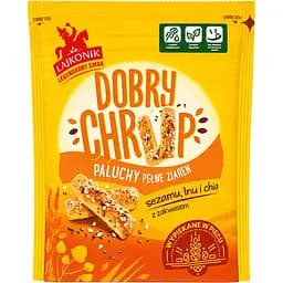 Хрусткі палички Lajkonik Dobry Chrup з кунжутом, льоном та чіа 100 г