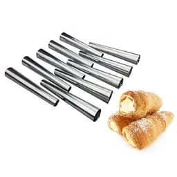 Кондитерські конуси для випічки трубочок «Каннолі» 100 мм (10 штук), Master Class Металлик 82768