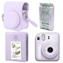 Набір камера Fujifilm Instax Mini 12, Фотопапір 10шт, Чохол, Фотоальбом 64 фото Фіолетовий