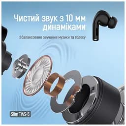 Навушники ColorWay Slim TWS-5 Earbuds Black (CW-TWS5BK) - мініатюра 7