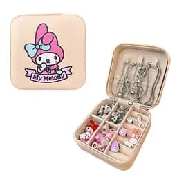Дитячий набір Kuromi Melody Hello Kitty для створення шарм браслетів та чокерів в подарунковій скриньці 