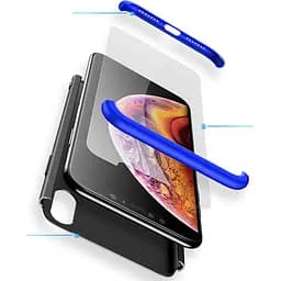 Чохол-накладка GKK 3 in 1 Hard PC Case Apple iPhone XS Max Blue/Black - мініатюра 2