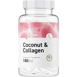 Морской коллаген, кокосовое масло и витамин С OstroVit Coconut & Collagen, 180 капсул