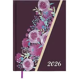 Ежедневник датированный Buromax Passion 2026 полиграфический A5 темно-красный (BM.21160-13)