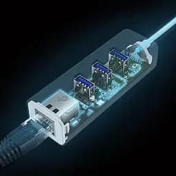 Мережевий адаптер TP-Link UE330С 1xGE, 3xUSB3.0, USB-С - мініатюра 5