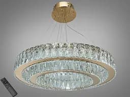 Кришталева люстра LED золото 105Вт пульт