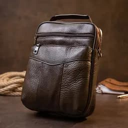 Чоловік шкіряний месенджер Vintage 19х25,5х5,5 см 000158588 - мініатюра 5