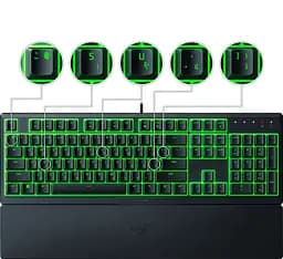 Клавіатура мембранна Ornata V3 X 104key, USB-A, EN/UK, RGB, чорний Razer teh0013857 - мініатюра 8
