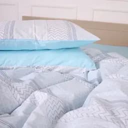 Наволочка MirSon Ranforce Elite 17-4834 Clarissa 60х60 см блакитна (2200009576317)