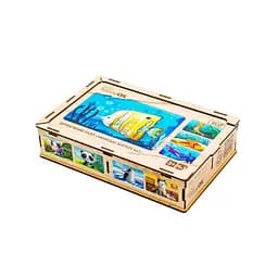 Дитячий дерев'яний пазл Морські жителі 4 в 1 PuzzleOK Puz-57896, 80 елементів - мініатюра 2