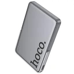 Портативний ЗП Power Bank Hoco Q36 Sunlight magnetic suction+holder PD20W з БЗП 5000 mAh Metal grey - мініатюра 4