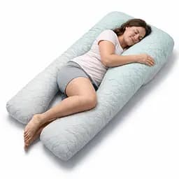 Подушка ортопедическая для сна и отдыха Bluyellow U-образная с наволочкой на молнии, гипоаллергенная 140 х 75 х 20 см (8000036386)