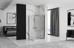 Душова кабіна Rea Fold N2 100x120 chrome REA-K7439 + REA-K7437, Хром, Універсальна, прозорий, хром - мініатюра 4