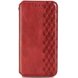 Кожаный чехол-книжка Getman Cubic PU для Xiaomi Mi 10T/Mi 10T Pro Красный