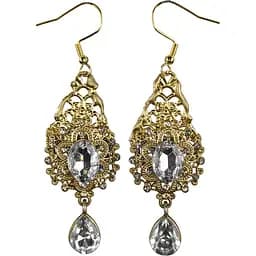 Сережки ажурні з камінням