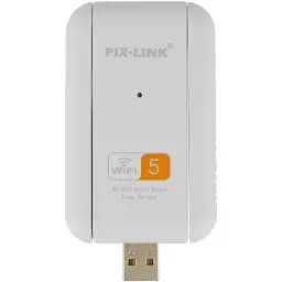 Бездротовий дводіапазонний мережний Wi-Fi адаптер Pix-Link Wi-Fi USB LV-UAC03D 2.4/5GHz White (16152) - мініатюра 3