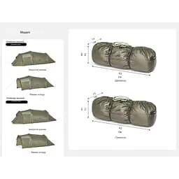 Намет Naturehike Opalus UL CNK2450WS036 тримісний темно-зелений - мініатюра 10