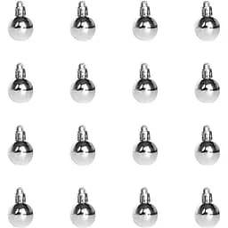 Набор елочных игрушек Devilon мини-шар 2.5 см серебристый глянец 16 шт. (890575)
